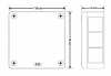Puszka natynkowa pusta 12 wlotów VIPLAST VP-51 BIAŁA IP55 118x118x46mm 051-01